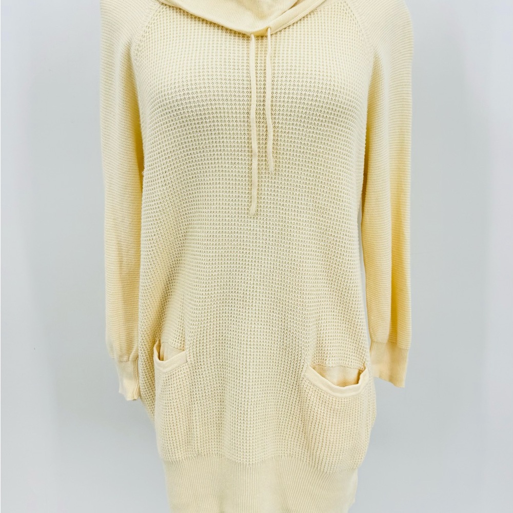 LOFT Off-White/Beige Cowl Neck Knit Sweater, S